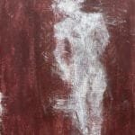 Ein Wesen, das war. GeWesen. Kreide und Acryl auf Malpappe