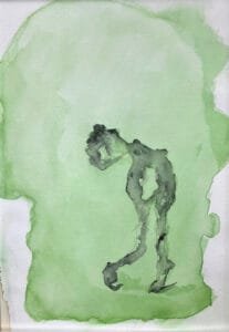 Ein scheuer Ausdruck. Aquarell auf Papier