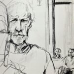 Menschen, die mir begegnen. Kohlezeichnung